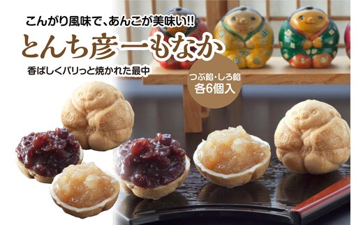 とんち彦一もなか（43g×12個入り）あずき・しろ餡各6個 最中