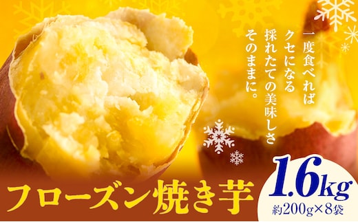 フローズン焼き芋 約200g×8袋セット 合計約1.6kg 有限会社七城町特産品センター《90日以内に出荷予定(土日祝除く)》熊本県 菊池市 冷凍焼きいも 焼き芋 からいも さつまいも冷凍---003-1421---