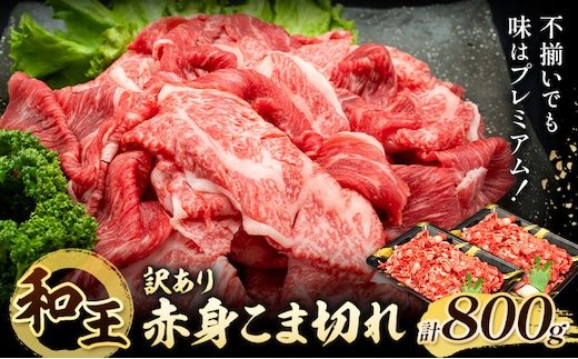 熊本県産A5等級和王 訳あり赤身こま切れ 約800g (約400g×2パック) 帝神志方ミート株式会社《90日以内に出荷予定(土日祝除く)》熊本県 菊池市 牛肉 肉 お肉 和牛 くまもと黒毛和牛 熊本県産 A5 和王 赤身 赤身肉 こま切れ 小間切れ 訳あり 訳アリ 不揃い---0149-3021---