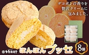 菊池銘菓 ぽんぽんブッセ 1箱 8個入り 有限会社中原松月堂《30日以内に出荷予定(土日祝除く)》熊本県 菊池市 和菓子 洋菓子 お菓子 焼き菓子 菓子折り 銘菓 デコポン 不知火 ブッセ デザート スイーツ 九州---074-1258---