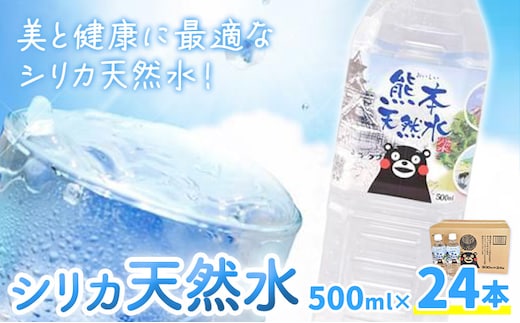 シリカ天然水 500ml×24本《30日以内に出荷予定(土日祝除く)》---159-1874---