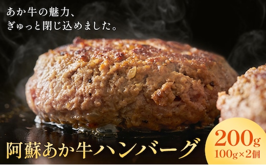 阿蘇あか牛ハンバーグ 200g 100g × 2個 株式会社LARKS《30日以内に出荷予定(土日祝除く)》ハンバーグ あか牛 牛肉 熊本県 冷凍 送料無料---133-2111---