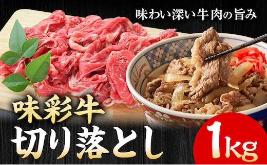 味彩牛 切り落とし 1kg（500g×2パック） のぐち産業株式会社《90日以内に出荷予定(土日祝除く)》熊本県 菊池市 牛肉 スライス お肉 精肉 熊本県産 九州産 国産 冷凍 送料無料---183-2290---