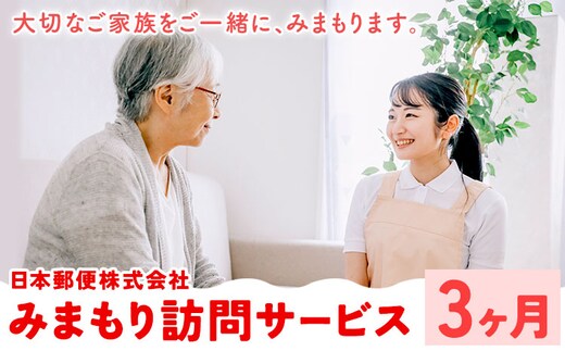 みまもり訪問サービス 3ヶ月(年3回) 日本郵便株式会社《90日以内に出荷予定(土日祝除く)》熊本県 菊池市 安否確認 見守り みまもり 家族 実家 親 訪問 安心 送料無料---062-2278---