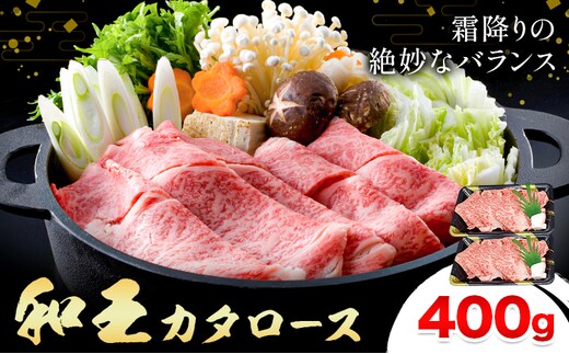 熊本県産A5等級和王 カタローススライス 約400g 帝神志方ミート株式会社《90日以内に出荷予定(土日祝除く)》熊本県 菊池市 牛肉 肉 お肉 和牛 くまもと黒毛和牛 熊本県産 A5 和王 肩ローススライス カタロース 肩ロース スライス---0149-3013---