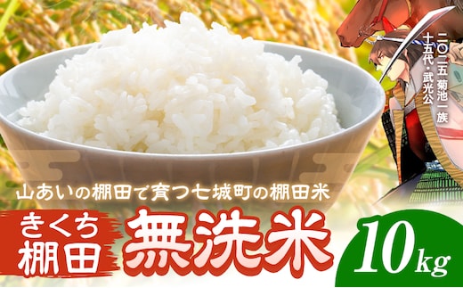 令和7年産 きくち棚田無洗米 10kg ひのひかり《30日以内に出荷予定(土日祝除く)》熊本県 菊池市 米 こめ ヒノヒカリ お米 ブランド米 単一原料米 菊池---003-5010---
