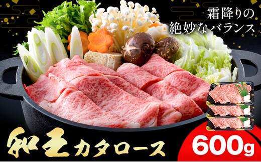 熊本県産A5等級和王 カタローススライス 約600g 帝神志方ミート株式会社《90日以内に出荷予定(土日祝除く)》熊本県 菊池市 牛肉 肉 お肉 和牛 くまもと黒毛和牛 熊本県産 A5 和王 肩ローススライス カタロース 肩ロース スライス---0149-3014---