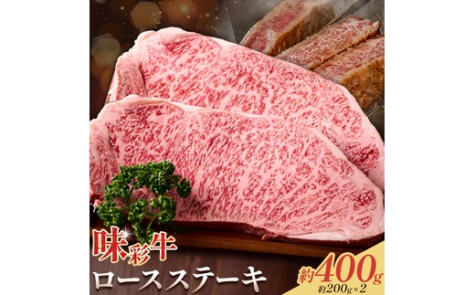 味彩牛 ロースステーキ 合計約400g 約200g×2枚 菊池地域農業協同組合(JA菊池まんまキッチン)《30日以内に出荷予定(土日祝除く)》熊本県 菊池市 ステーキ 牛肉 お肉 熊本県産 九州産 国産 冷凍 送料無料---147-2249---