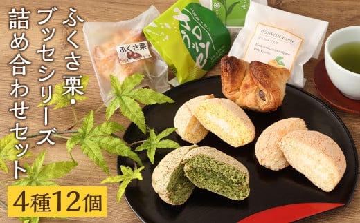 菊池銘菓 ふくさ栗・ブッセシリーズ詰め合わせセット 1箱(12個入り)《90日以内に出荷予定(土日祝除く)》---074-2269---