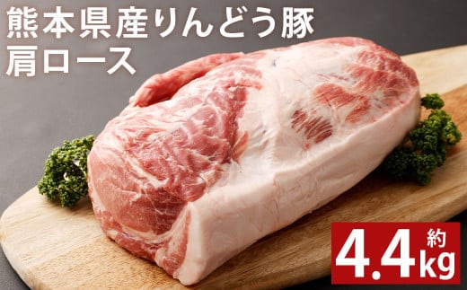 熊本県産 りんどう豚 肩ロース ブロック 約4.4kg以上 かたまり肉《90日以内に出荷予定(土日祝除く)》---122-2108---