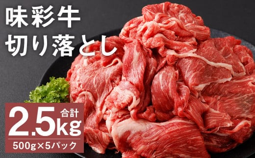味彩牛 切り落とし 500g×5パック 計2.5k《90日以内に出荷予定(土日祝除く)》g 肉 お肉 にく 牛 牛肉 国産 冷凍 2.5kg 小分け---183-2293---