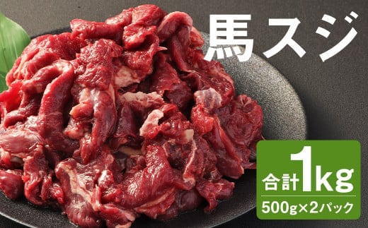 【ふるさと納税】馬スジ 合計1kg 500g×2パック《90日以内に出荷予定(土日祝除く)》 小分け すじ 馬すじ 馬肉 冷凍---187-2321---