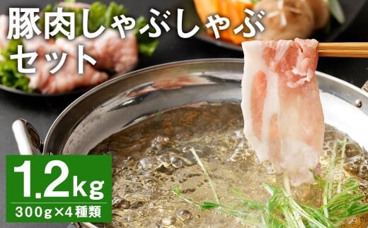 豚肉(金TONG)しゃぶしゃぶセット 計1.2kg(300g×4種)食べ比べ 国産《90日以内に出荷予定（土日祝除く）》---005-1971---
