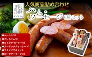 【人気】6種類詰め合わせセット（ベーコン ウインナーソーセージ プレスハム ポークソーセージ ガーリックウインナー ピリ辛ウインナー）