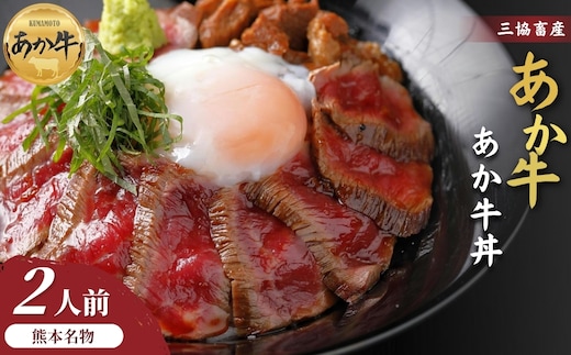 【三協畜産】熊本名物あか牛丼（2人前）セット