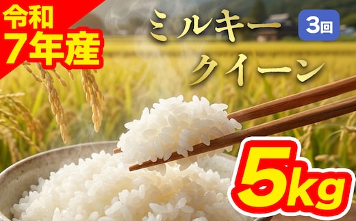 【定期便全3回】特別栽培米 ミルキークイーン5kg 白米 阿蘇アグロスタイル 阿蘇市