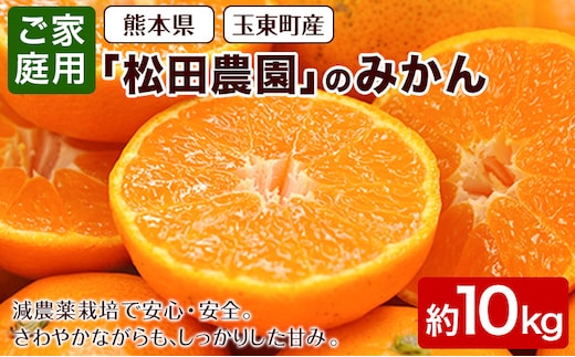 みかん ご家庭用『松田農園』ご家庭用みかん 約10kg(S-2Lサイズ) たっぷり《11月上旬-12月下旬頃出荷》 【日付指定不可】 予約受付中 フルーツ 秋 旬 約10kg 熊本県玉名郡玉東町『松田農園』 こだわり ミカン！ちょこっと 訳あり---gkt_mtd_4_10kg---
