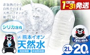 熊本イオン純天然水 ラベルレス 2L×20本 《1-3日以内に出荷予定(土日祝除く)》2l 水 飲料水 ナチュラルミネラルウォーター 熊本県 玉名郡 玉東町 完全国産 天然水 くまモン パッケージ ---gkt_lcl_384_20h---