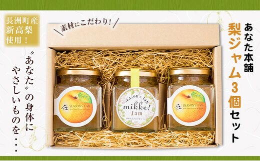 熊本県産梨 梨ジャム3個セット あなた本舗《30日以内に出荷予定(土日祝除く)》---sn_anatajam_30d_r7_12500_540g---