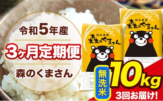 令和5年産 森のくまさん 【3ヶ月定期便】 無洗米 《お申し込み月の翌月