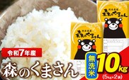 令和7年産 無洗米  森のくまさん 10kg 5kg × 2袋  熊本県産 単一原料米 森くま《7-14日以内に出荷予定(土日祝除く)》送料無料---ng_mk7_wx_24500_10kg_m---