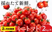 【2ヶ月定期便】ミニトマト とれたてミニトマト 2kg/月×2回 トマト 野菜 サラダ ダイエット おやつ パスタ マリネ 有機肥料 ミニトマト宮本《お申込み翌月から出荷》 熊本県 長洲町 送料無料 トマト とまと 野菜 国産 熊本県産---sn_miyatmttei_r8_20000_mo2---
