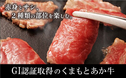 【NHKあさイチで紹介されました！】生産者直送！GI認証 くまもとあか牛焼き肉用1kg(500g×2パック) 山の里 《60日以内に出荷予定(土日祝除く)》---ubuyama_yms_25_1kg---