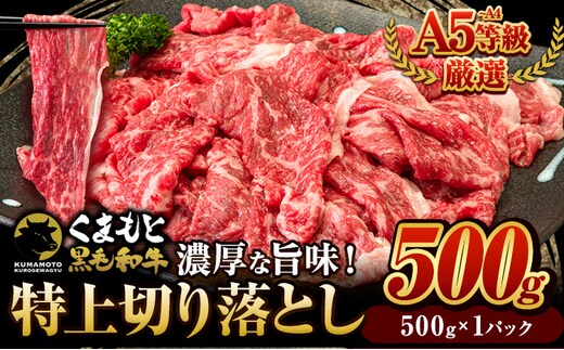 ふるさと納税 A4～A5等級 黒毛和牛 切り落とし くまもと黒毛和牛 特上 ウデ・モモ 500g 牛肉 冷凍 《30日以内に出荷予定(土日祝除く)》冷凍庫 個別 取分け 小分け 個包装 モモ スライス 肉 お肉 しゃぶしゃぶ すき焼き---ubuyama_lcl_802_500g---