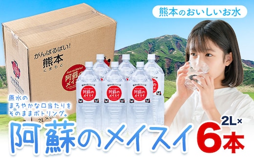 水 熊本 の おいしい お水 阿蘇のメイスイ 2L × 6本 1ケース 丸富産業《30日以内に出荷予定(土日祝除く)》熊本県 産山村 水 天然水 みず 熊本 飲料 熊本県 ミネラルウォーター---ubuyama_mrt_21_6p---