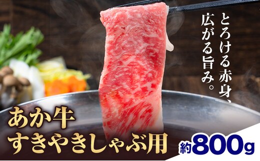 赤牛すきやきしゃぶ用 約800g 合同会社たべたせいか《30日以内に出荷予定(土日祝除く)》赤牛 すき焼き しゃぶしゃぶ お肉 和牛 スライス 熊本県産 九州産 国産 冷凍 送料無料---ubuyama_tbt_37_800g---