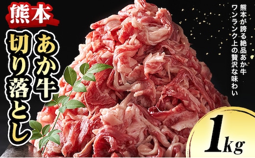 熊本 あか牛切り落とし 1kg オオツカ株式会社《90日以内に出荷予定(土日祝除く)》熊本県 産山村 あか牛 牛肉 牛 切り落とし 冷凍 送料無料---ubuyama_otk_7_1000g---