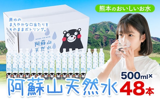 水 熊本 の おいしい お水 阿蘇山 天然水 500ml × 48本 2ケース 丸富産業《30日以内に出荷予定(土日祝除く)》熊本県 産山村 水 天然水 みず 熊本 飲料 熊本県 ミネラルウォーター---ubuyama_mrt_6_48p---