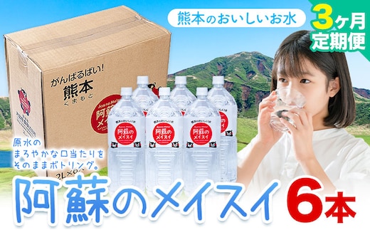 水 熊本 の おいしい お水 阿蘇のメイスイ 2L × 6本 1ケース 3ヶ月定期便 丸富産業《お申し込みの翌月から出荷開始》熊本県 産山村 水 天然水 みず 熊本 飲料 熊本県 ミネラルウォーター---ubuyama_mrt_23_mo3---