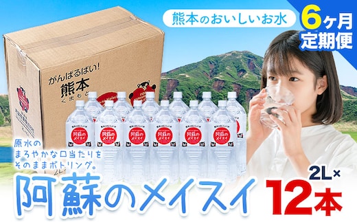 水 熊本 の おいしい お水 阿蘇山 天然水 阿蘇のメイスイ 2L × 12本 2ケース 6ヶ月定期便 丸富産業《お申し込みの翌月から出荷開始》熊本県 産山村 水 天然水 みず 熊本 飲料 熊本県 ミネラルウォーター---ubuyama_mrt_29_mo6---