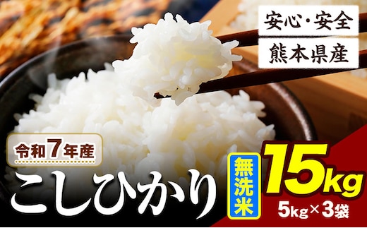 令和7年産 こしひかり 15kg 《7-14日以内に出荷予定》令和7年産 熊本県産 ふるさと納税 無洗米 ひの 米 こめ ふるさとのうぜい コシヒカリ コメ お米 おこめ---ubuyama_lcl_676_15kg---