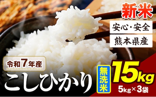 令和7年産 こしひかり 新米 15kg 《7-14日以内に出荷予定》令和7年産 熊本県産 ふるさと納税 新米 無洗米 ひの 米 こめ ふるさとのうぜい コシヒカリ コメ お米 おこめ---ubuyama_lcl_676_15kg---