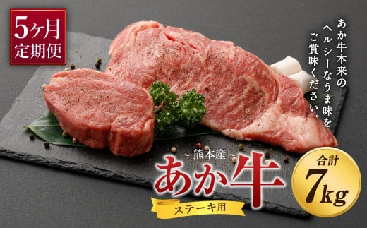 【定期便 5ヶ月】熊本産 あか牛 ステーキ ヒレ 600g ロース 800g