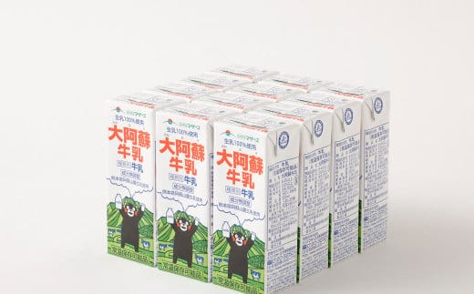 大阿蘇牛乳 200ml 12本 牛乳 乳飲料 生乳 阿蘇 酪農 長期保存