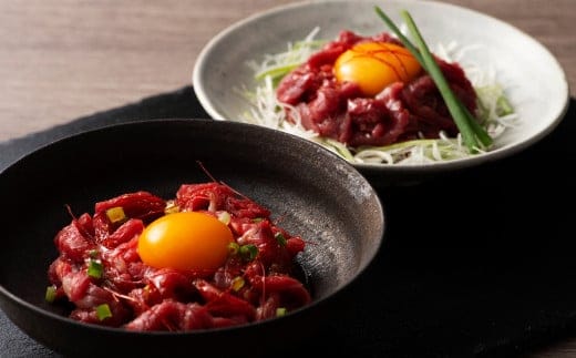 熊本特産 馬刺し ユッケ 食べ比べ セット 計約250g 馬刺 ふじ馬刺し 国産馬刺し 馬肉 馬 赤身 赤身肉 ネギトロ