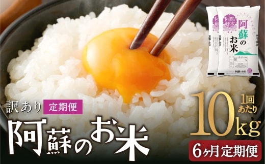 【 6ヶ月定期便 】 阿蘇のお米 10kg(5kg×2個)×全6回 米 コメ お米 こめ ご飯 飯 白米 白飯 国産 熊本県産