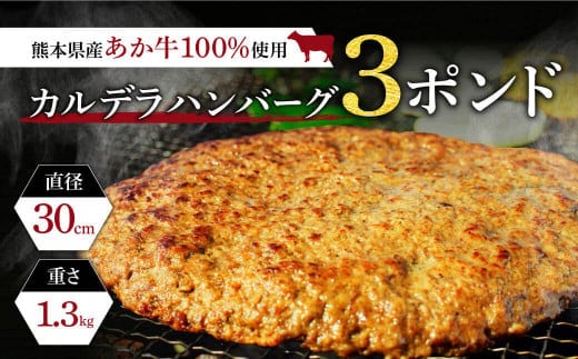 あか牛カルデラハンバーグ★3ポンド（1350ｇ）