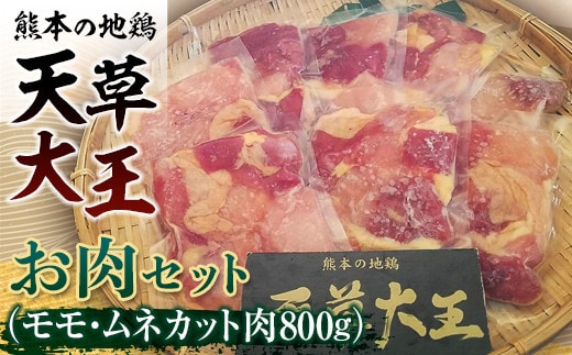 FKK19-177_天草大王 お肉セット(モモ・ムネカット肉800g) 熊本県 嘉島町