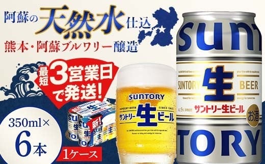 FK7-0198_ サントリー 生ビール トリプル生 350ml ×6缶入り 熊本県 嘉島町 ビール サン生