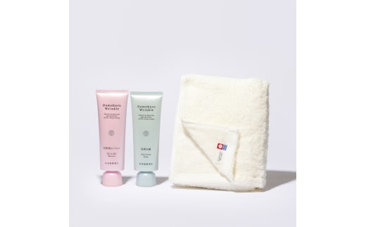 ドモホルンリンクル W洗顔 セット ＆ どこまでもお肌にやさしいお手当てタオル 化粧落としジェル110g 洗顔石鹸110g 基礎化粧品 化粧品 コスメ スキンケア クレンジング 洗顔 潤い 乾燥小じわ スキンケアセット