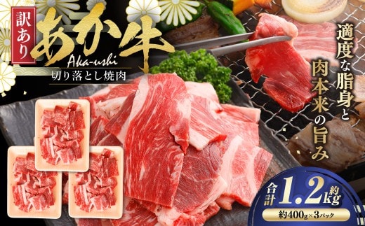 【 訳あり 】 あか牛切り落とし焼肉 約1.2kg お肉 肉 ニク にく 牛肉 牛 切落し 焼肉 赤身 バーベキュー BBQ ブランド牛 冷凍 国産 熊本県産 あか牛