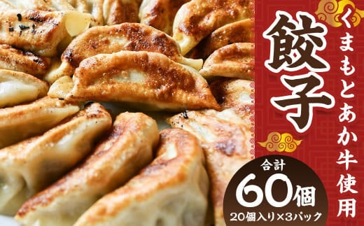 くまもと あか牛 100% 餃子 60個 (20個入り×3) ぎょうざ