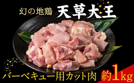 天草大王 バーベキュー用カット肉 1kg 熊本県産 【幻の地鶏】葦北郡 津奈木町 もも肉 むね肉《60日以内に出荷予定(土日祝除く)》---dt_fasodbbq_60d_r7_13000_1kg---