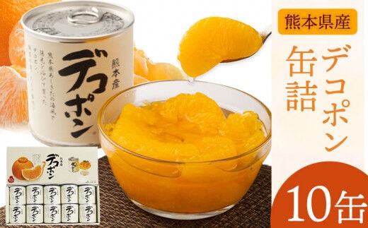 デコポン缶詰10缶入り《60日以内に出荷予定(土日祝除く)》熊本県 葦北郡 津奈木町 あしきた農業協同組合 JAあしきた 柑橘 デコポン フルーツ 果物 缶詰 送料無料---st_jakandeko_60d_r7_13500_10p---