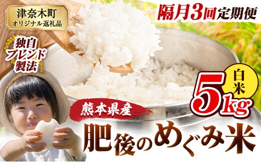 【3回隔月定期便】白米 熊本県産 ブレンド米 肥後のめぐみ米 5kg 熊本県産 ふるさと納税 精米 米 こめ ふるさとのうぜい コメ お米 おこめ《お申込み翌月から出荷》---tn_hmgtei_34500_5kg_h_ev2mo3---