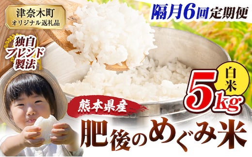 【6回隔月定期便】白米 熊本県産 ブレンド米 肥後のめぐみ米 5kg 熊本県産 ふるさと納税 精米 米 こめ ふるさとのうぜい コメ お米 おこめ《お申込み翌月から出荷》---tn_hmgtei_69000_5kg_h_ev2mo6---